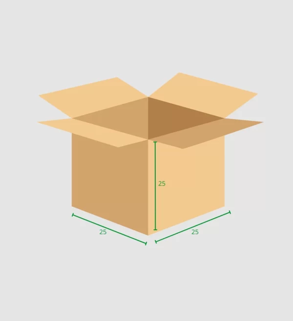 Caja de Carton 25x25x25cms (1) Caja de Carton 25x25x25cms