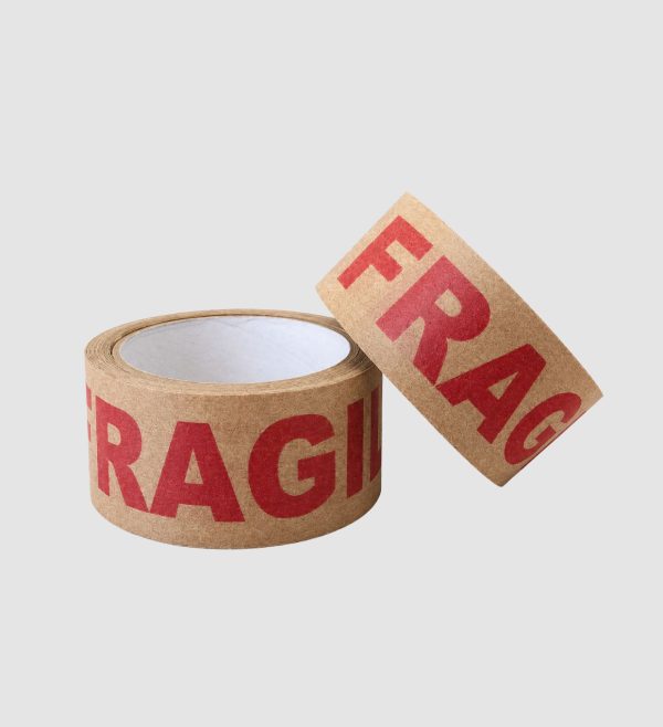 Cinta de papel adhesivo logo fragil